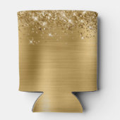 Glittery Gold Foil 75th Birthday Blikjeskoeler (Achterkant)