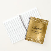 Glittery Gold Foil 75th Birthday Guest Notitieboek (Binnen)