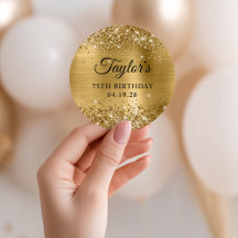 Glittery Gold Foil 75th Birthday