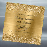 Glittery Gold Foil 90th Birthday Magnetische Uitnodiging<br><div class="desc">Creëer je eigen 90ste verjaardag magnetische uitnodiging voor haar speciale dag. Op de achtergrond ziet u een faux sparkly gold glitter en een metalen gouden folie digitaal kunstwerk. U kunt de doopvontstijlen aanpassen om uw plannen van de verjaardagspartij aan te passen.</div>