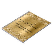 Glittery Gold Foil Baby shower Guestbook Notitieboek (Linkerzijde)