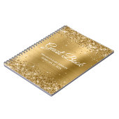 Glittery Gold Foil Baby shower Guestbook Notitieboek (Linkerzijde)