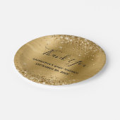 Glittery Gold Foil Baby shower Hartelijk dank Papieren Bordje (Gekanteld)