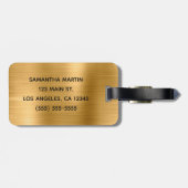 Glittery Gold Foil Bagagelabel (Achterkant horizontaal)