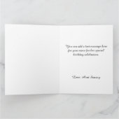 Glittery Gold Foil Big Happy Birthday Kaart (Binnen)