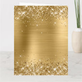 Glittery Gold Foil Big Happy Birthday Kaart (Achterkant)