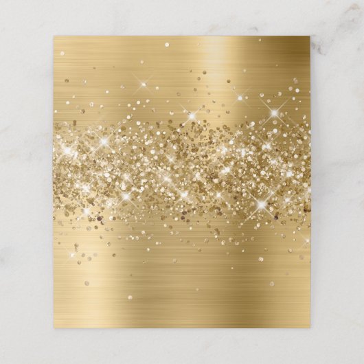 Glittery Gold Foil Blank Plaatskaartje (Buitenkant ongevouwen)