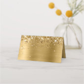 Glittery Gold Foil Blank Plaatskaartje (Voorkant)