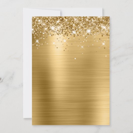 Glittery Gold Foil Bold 21st verjaardag Kaart (Achterkant)