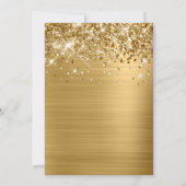 Glittery Gold Foil Elegant Script 50th Birthday Kaart (Achterkant)