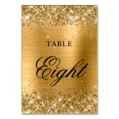 Glittery Gold Foil Fancy klassieke kalligrafie Kaart (Voorkant)