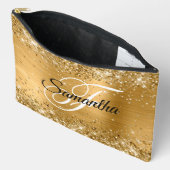 Glittery Gold Foil Fancy Monogram Etui (Open)