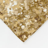 Glittery Gold Foil Fancy Monogram Fleece Deken (Hoek)