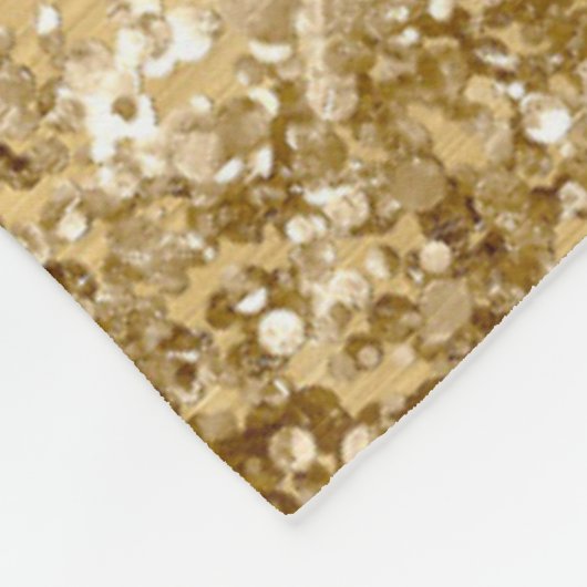 Glittery Gold Foil Fancy Monogram Fleece Deken (Hoek)