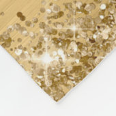 Glittery Gold Foil Fancy Monogram Fleece Deken (Hoek)