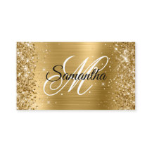 Glittery Gold Foil Fancy Monogram Online Profiel