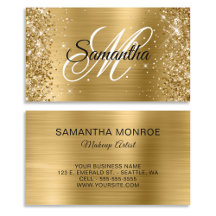 Glittery Gold Foil Fancy Monogram