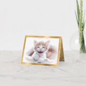 Glittery Gold Foil Foto voor de eerste kerst Feestdagen Kaart (Achterkant)