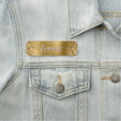 Glittery Gold Foil Handgeschreven script Naamplaatje (In situ)