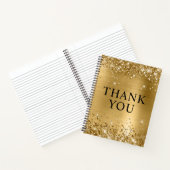 Glittery Gold Foil Hartelijk dank voor uw gast Notitieboek (Binnen)