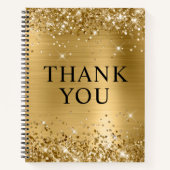 Glittery Gold Foil Hartelijk dank voor uw gast Notitieboek (Voorkant)