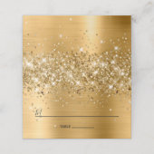Glittery Gold Foil led Plaatskaartje (Buitenkant ongevouwen)