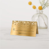 Glittery Gold Foil led Plaatskaartje (Voorkant)