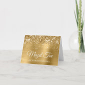Glittery Gold Foil Mazel Tov op je tas Mitzvah Kaart (Voorkant)