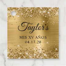 Glittery Gold Foil Mis XV Anothday