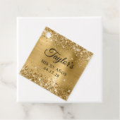 Glittery Gold Foil Mis XV Anothday Bedankjes Labels (In situ)