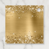 Glittery Gold Foil Mis XV Anothday Bedankjes Labels (Achterkant)