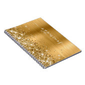 Glittery Gold Foil Modern Girly Signature Notitieboek (Rechterzijde)