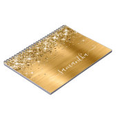 Glittery Gold Foil Modern Girly Signature Notitieboek (Linkerzijde)