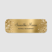 Glittery Gold Foil Naamplaatje (Voorkant)