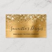 Glittery Gold Foil Online Store Visitekaartje (Voorkant)