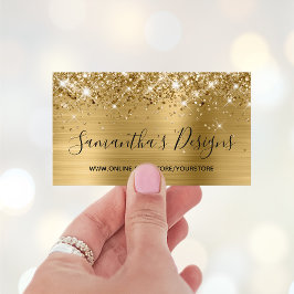 Glittery Gold Foil Online Store Visitekaartje