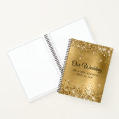 Glittery Gold Foil Ons Weddenschap Notitieboek (Binnen)