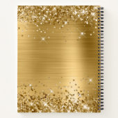 Glittery Gold Foil Quinceanera Guest Notitieboek (Achterkant)