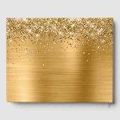 Glittery Gold Foil viering van het leven Gastenboek (Achterkant)