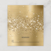 Glittery Gold Foil voorbehouden Plaatskaartje (Buitenkant ongevouwen)