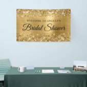 Glittery Gold Foil Vrijgezellenfeest Welkom Spandoek (Beurs)