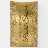 Glittery Gold Foil Vrijgezellenfeest Welkom Spandoek (Verticaal)