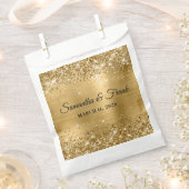 Glittery Gold Foil Wedding Bedankzakje (Geknipt)