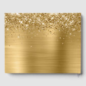 Glittery Gold Foil Wedding Gastenboek (Achterkant)