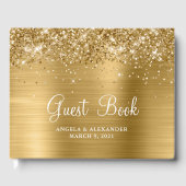 Glittery Gold Foil Wedding Gastenboek (Voorkant)
