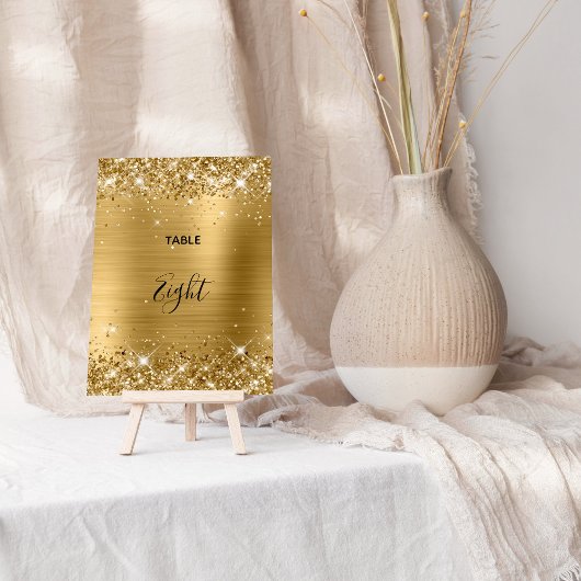 Glittery Gold Foil Wedding Kaart