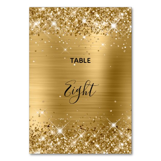 Glittery Gold Foil Wedding Kaart (Voorkant)