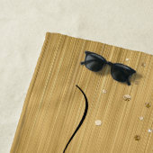 Glittery Gold Folie Elegant Swash Handtekening Naa Strandlaken (In situ)