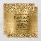 Glittery Gold Folie Glam 30e verjaardag Kaart (Voorkant / Achterkant)