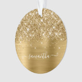 Glittery Gold Girly Handtekening Calligrafie Ornament (voorkant)